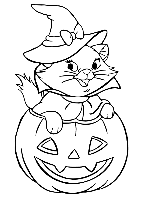 Kidsnfun.de Malvorlage Disney Halloween Aristocats Halloween